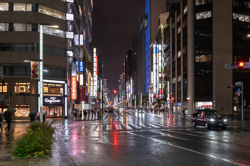 Back to Japan for the 11th time - October and November 2024 - Here is the start of Ginza, and yes it is raining a lot.