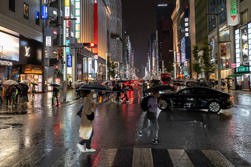 Back to Japan for the 11th time - October and November 2024 - And for my final pic, I stood in the rain in the traffic, in the middle of the road, in a puddle and tried to see how much water I could get in my cam