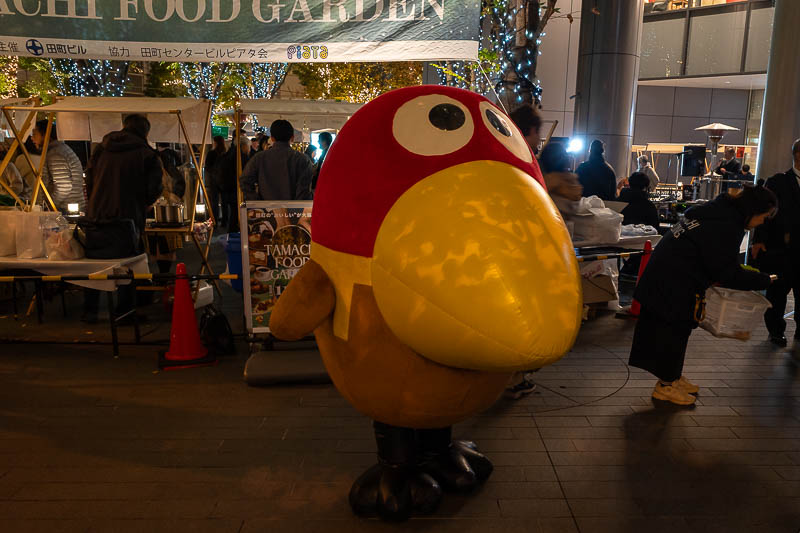 Trip 13 to Japan - October and November 2025 - A food truck park with it's own allegedly beloved mascot.