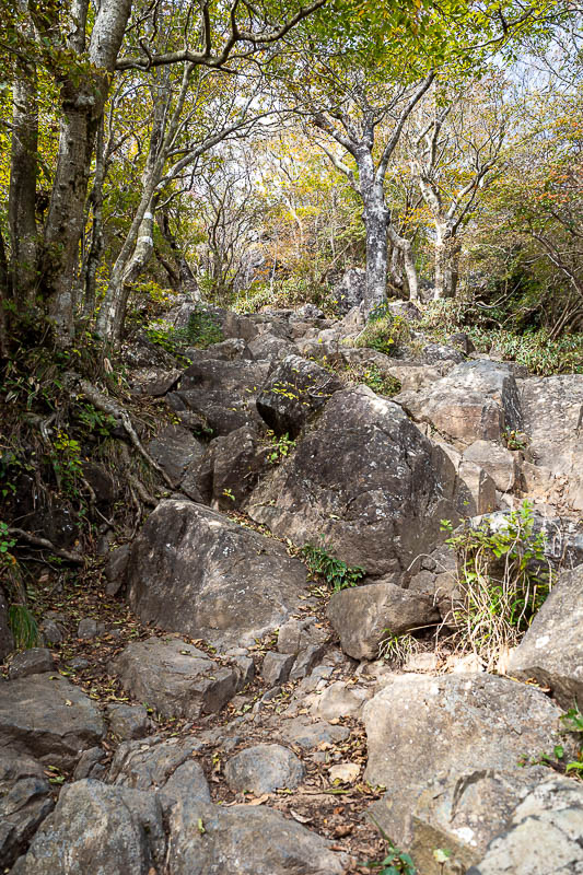 Japan-Tokyo-Hiking-Mount Tsukuba - There are still some challenging rocky bits to climb despite being a few hundred metres away from the ice cream shop. I am glad they have not erected