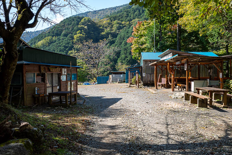 Japan-Tokyo-Hiking-Tonodake - This one is somewhat active. There were a couple of camper 4wd's parked nearby. This is the end of the road, all hiking trail from this point.