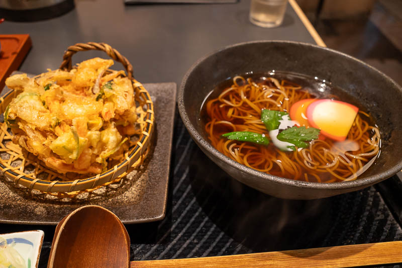 Japan-Tokyo-Soba-Okachimachi - And so I ticked another of the foods commonly found at train stations off my list, soba with vegetable tempura. I got the hot soba and it was very del