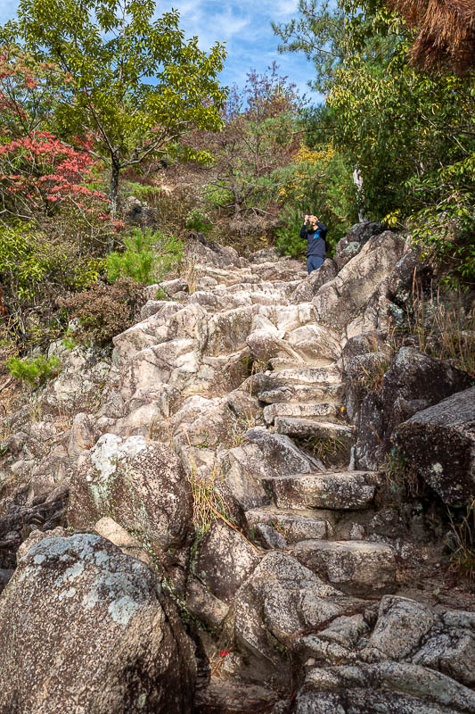 Japan-Kobe-Hiking-Mount Rokko - As mentioned, the start of the hike is as much rock climbing as it is hiking, but it makes for great views.