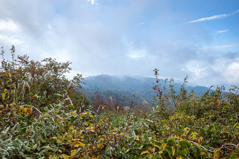 Japan-Kobe-Hiking-Mount Rokko - I think I went in that direction last time. I was surprised to be in cloud.