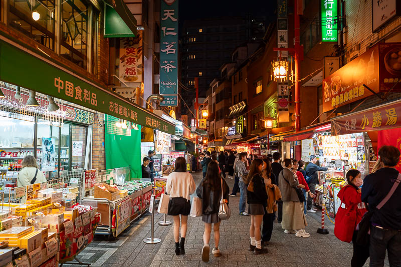 Japan-Kobe-Shinkaichi-Harborland - A Chinatown street. Not as big as Yokohama, but not bad. I did not hear much Chinese being spoken though.