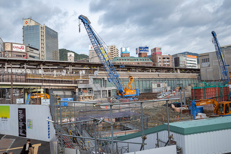 Japan-Kobe-Garden-Bridge - Sannomiya station has a lot of construction going on. For those not familiar, Sannomiya is the main part of Kobe, Kobe and Shin Kobe are not the main 