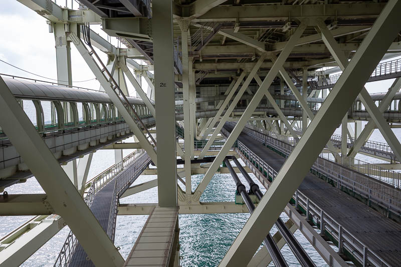 Japan-Kobe-Garden-Bridge - Cash is required to go up to the viewing galleries that hang off the bottom of the bridge. I enjoyed looking at the trusses.