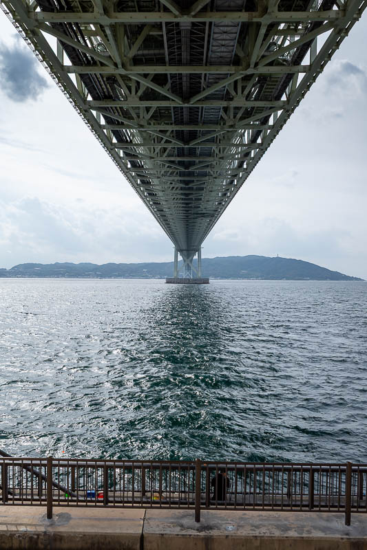 Japan-Kobe-Garden-Bridge - OK, one more of the bridge. I believe it is crooked, or the ocean is, or both.