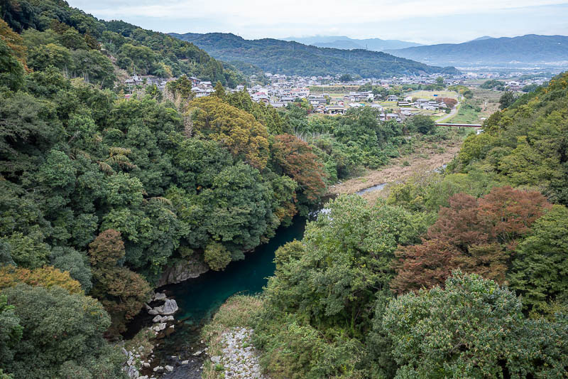 Trip 13 to Japan - October and November 2025 - Looking back down the valley towards Awa-Yamakawa station.
