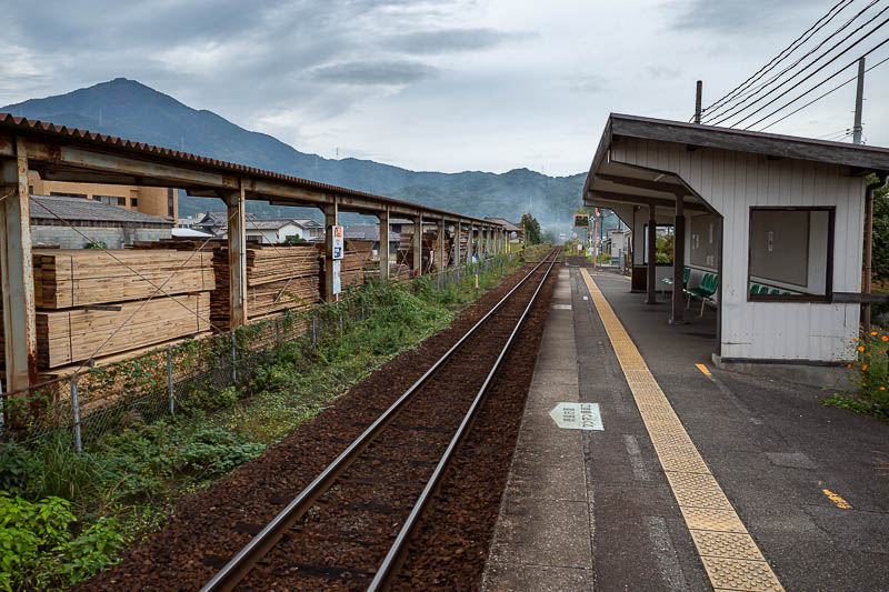 Trip 13 to Japan - October and November 2025 - And finally, back at the station. Nice light in this shot. I had to wait a while for the train, so went to one of the 3 convenience stores and had an 