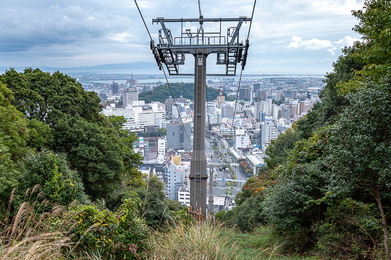 Japan-Tokushima-Castle-Mount Bizan - Tokushima below. There will be better views soon.