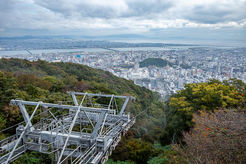 Japan-Tokushima-Castle-Mount Bizan - Tokushima is large, but not very dense.