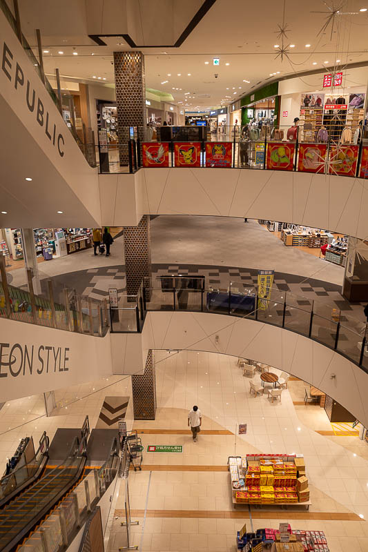 Japan-Tokushima-Mall-Pasta - Inside is much the same as all mega malls, except carpeted.