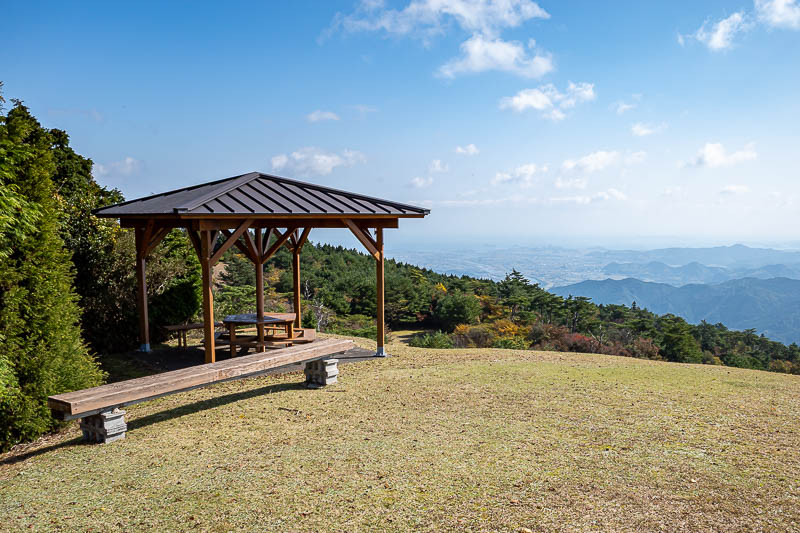 Japan-Tokushima-Hiking-Mount Nakatsumine - I stopped here for a protein bar. 20g of protein, I'm ripped now.