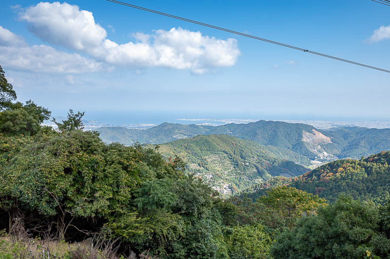Japan-Tokushima-Hiking-Mount Nakatsumine - I was tempted to use Adobe Lightroom's new AI replace feature to get rid of the wire, but that is a slippery slope.