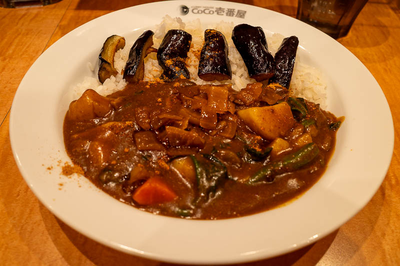 Japan-Tokushima-Curry - And finally, time for my dinner, at ubiquitous Coco curry. So ubiquitous they have an outlet in Tokushima. It is not as good as it was many years ago,