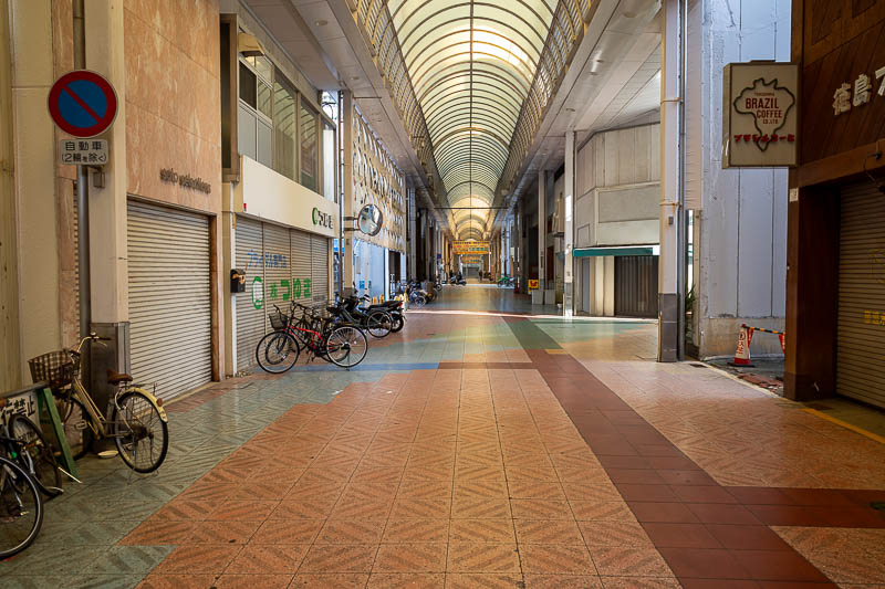Japan-Tokushima-Takamatsu-Train - One last view of a basically completely closed down Shotengai.