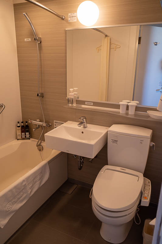 Japan-Tokushima-Takamatsu-Train - The bathroom is nowhere near as good as the excellent shower blaster room within room setup that Tokushima had.