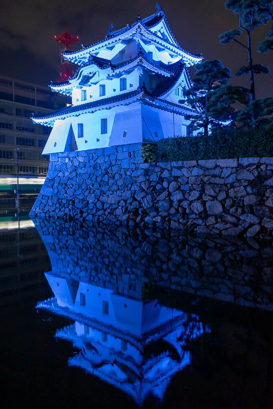 Trip 13 to Japan - October and November 2025 - Night castle. I hand held this! Tomorrow is a hiking day, I have changed to a shorter hike as I will have to do 2 days of hiking in a row to catch up 