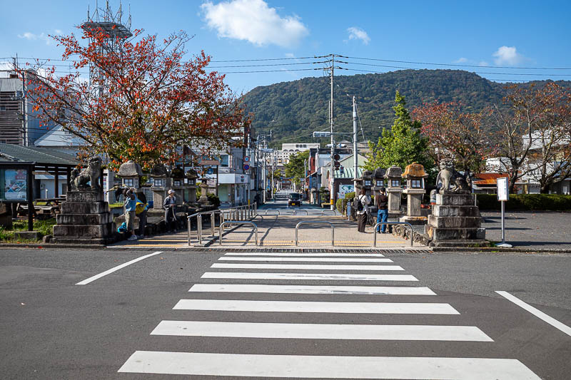 Japan-Takamatsu-Hiking-Kotohira - Exiting the station at Kotohira, and I was surprised to find it to be a sizeable city.