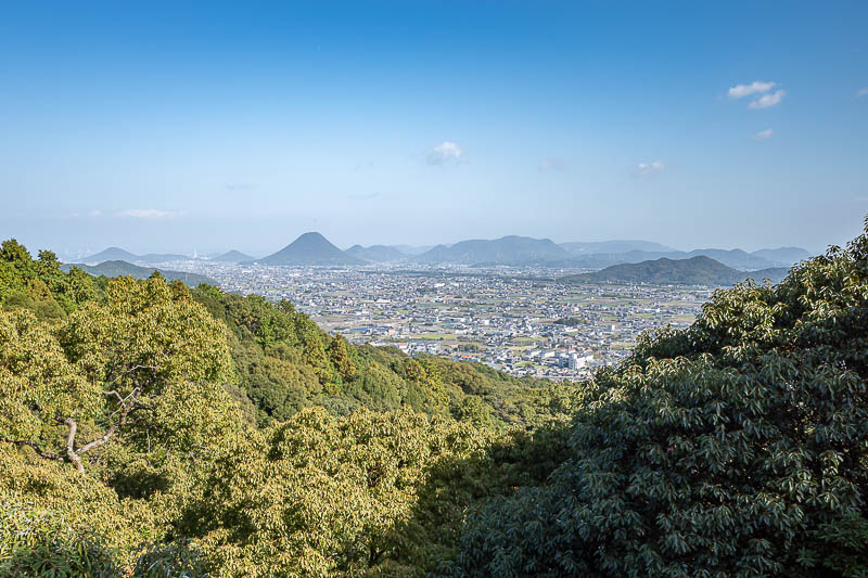 Japan-Takamatsu-Hiking-Kotohira - I like those little mountains that stick up in an otherwise dead flat landscape. You will see a lot of these little mountains today.