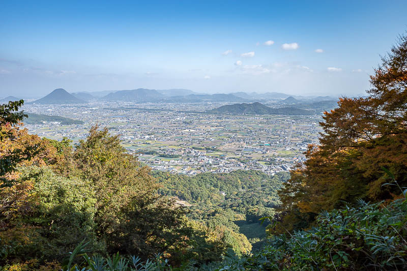 Japan-Takamatsu-Hiking-Kotohira - A view from the hiking trail, but soon, dark forest.