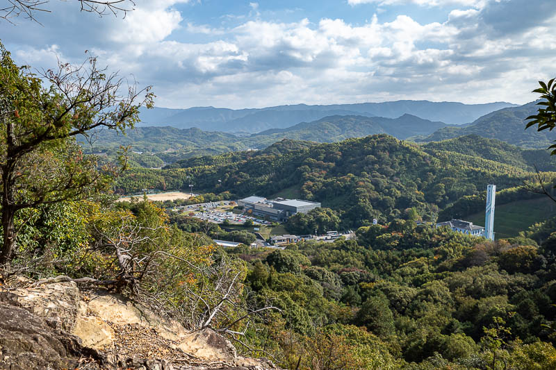 Japan-Takamatsu-Hiking-Kotohira - Nice view in a different direction. I saw pigs near here! Apparently they are dangerous but they seemed quite small to me. I urinated here to assert d