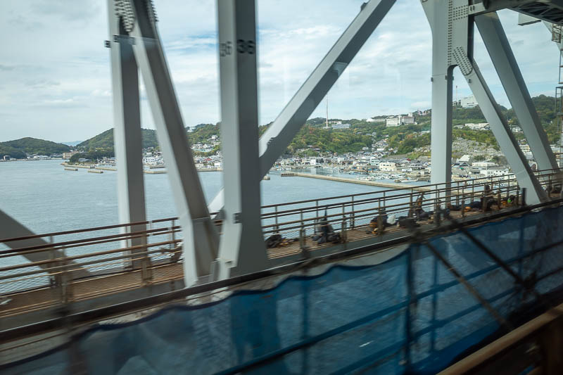 Trip 13 to Japan - October and November 2025 - Here you can see the mainland, and the bridge structure. Steel I reckon.