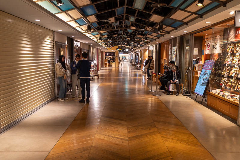 Trip 13 to Japan - October and November 2025 - Back near the station, and this is an underground area near the station. A combination of closed restaurants and restaurants with lines, but I had dec