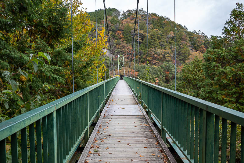 Japan-Okayama-Castle-Hiking - Then you get to a suspension bridge. It is substantial, you cannot bounce up and down on it.