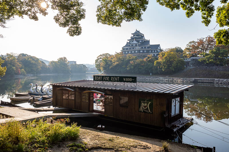 Trip 13 to Japan - October and November 2025 - As I mentioned, I was about 10 minutes early, so I wandered down to steal a swan boat. Locks were impenetrable. So instead, here is another castle pho