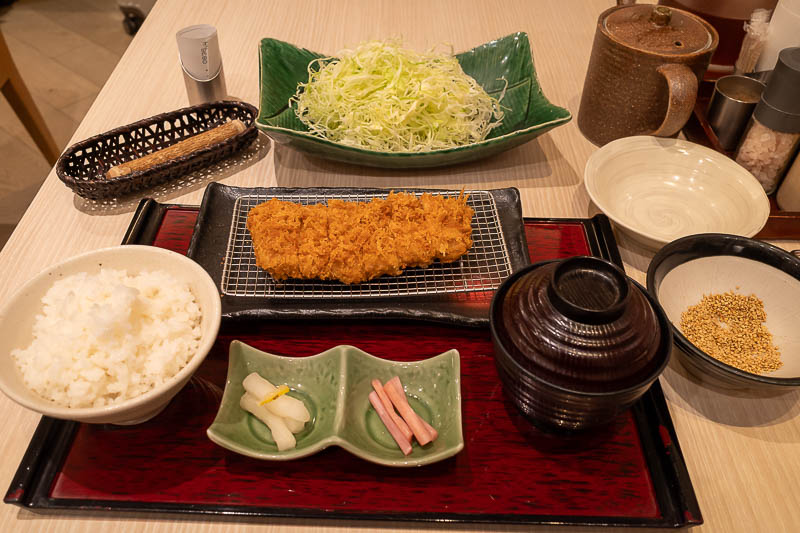 Trip 13 to Japan - October and November 2025 - And so it was back to the station for Tonkatsu from famous chain brand Saboten. Slightly more expensive than other similar places, but you get to do a