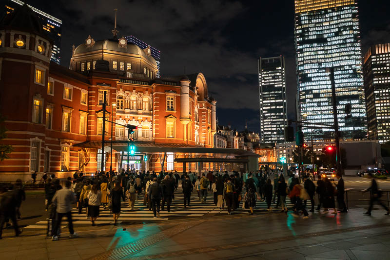 Japan-Tokyo-Yurakucho-Shimbashi - Tokyo station, from over the road.
