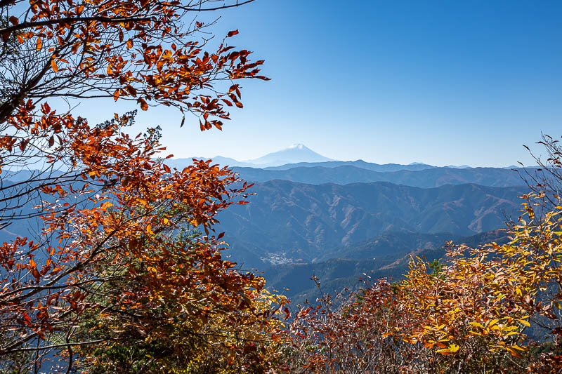 Japan-Tokyo-Hiking-Mount Odake - Behold. Mount Fuji. I saw it from the bullet train in both directions, but this is the first time on this trip that I saw it from a hike.