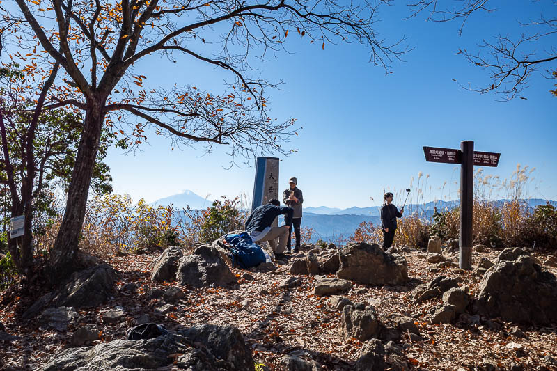 Japan-Tokyo-Hiking-Mount Odake - This is the summit at Mount Odake. All these people came across from Mitake rather than up the hard way. Many took the cable pulled train. There are a