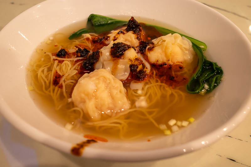 Japan-Tokyo-Ueno-Wontons - Here is a poor picture of my wontons, from Legendary Hong Kong. Not bad. Boss man was trilingual, his English had an Australian accent. Of course I th