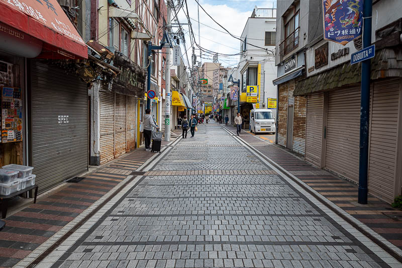 Japan-Tokyo-Yokosuka-Museum - Apparently this is where everything happens, Dobuita street. It was very quiet and I think most places have closed down.