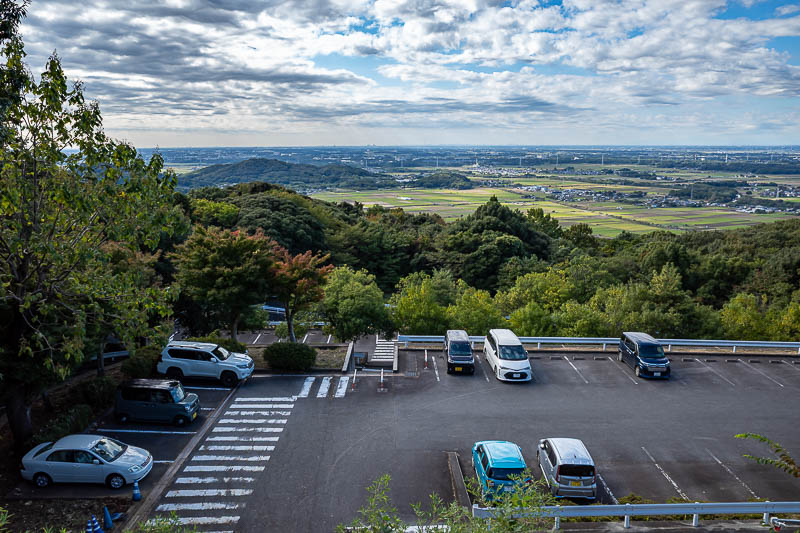 Japan-Tokyo-Hiking-Mount Tsukuba - Here's the low down view from where you get off the bus. Silvery clouds today, but also a lot of sun.