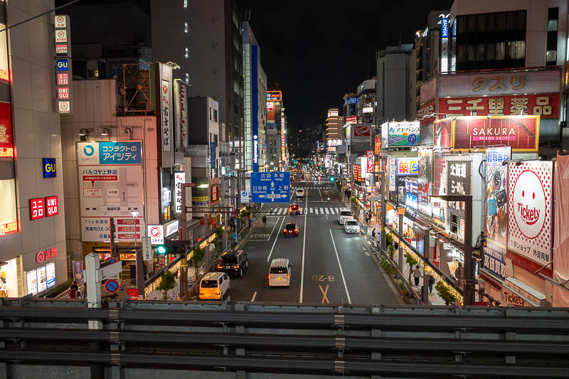 Japan-Tokyo-Shinjuku - Back at Ochanomizu, and it has a great opportunity to get decapitated leaning over the tracks to take a cool photo as a train arrives. Final reminder,