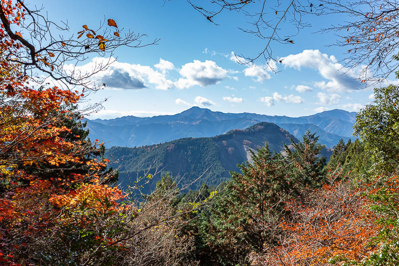 Japan-Tokyo-Hiking-Mount Takamizu - A view of where I was the day before yesterday (Mount Odake, I think, back centre).