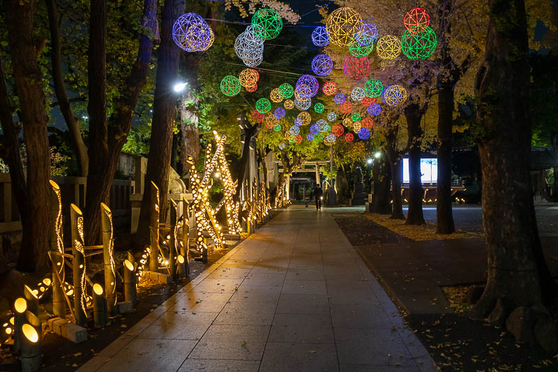 Japan-Tokyo-Skytree - They went all in on lights in this shrine park.