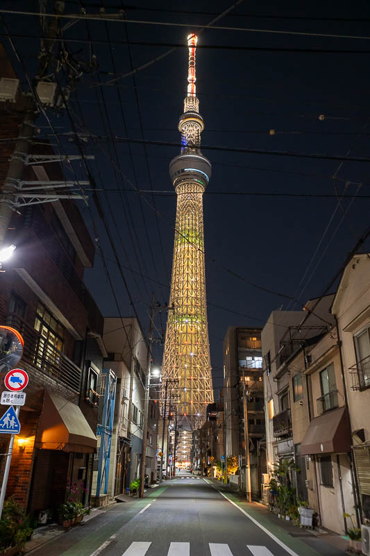 Japan-Tokyo-Skytree - Final photo of skytree. Portrait orientation. I think this is the street most people take a similar photo from, but generally back a bit further with 