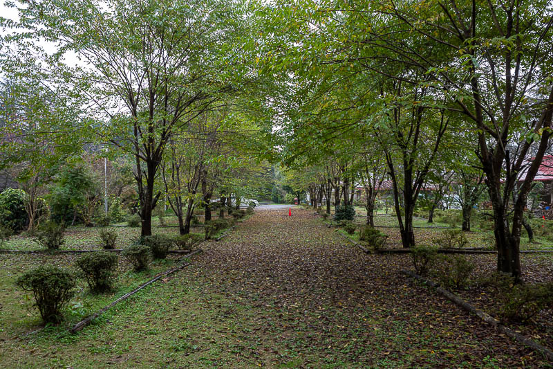 Japan-Tokyo-Hiking-Kasama-Wakaguni - Strangely, another road to cross, with another camp / hotel / wedding / function centre. It was raining now, and I was wet.