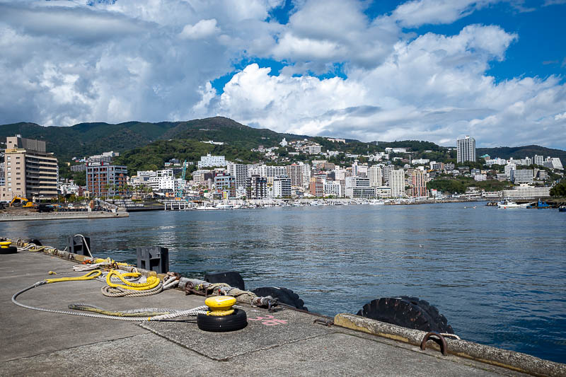 Japan-Tokyo-Atami-Castle - I wandered all the way around to the end of the docks to find a way up the big hill, there is none! I had to double back a long way.