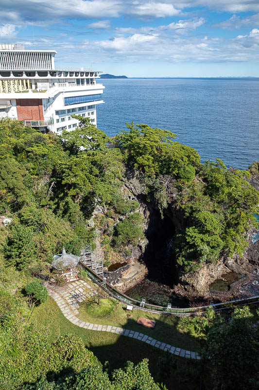 Japan-Tokyo-Atami-Castle - From the cliff top road, lots of great views to behold, with hotels perched on cliffs far from anywhere interesting conference attendees can easily es