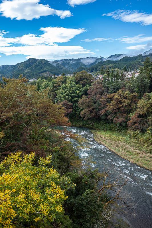 Japan-Tokyo-Hiking-Mitake-Hinodesan - Time to cross the Tama river. I have taken shots of this river from about 5 different stations over the years, Mitake station is probably the best.