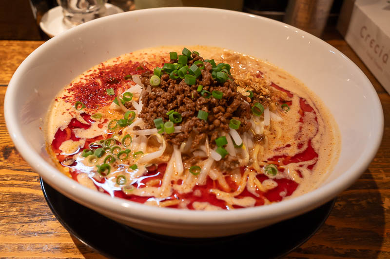 Japan-Niigata-Furumachi - Eventually I found a spot specialising in Dan Dan noodles, numbing and spicy, it was not as numbing or spicy as I might have liked, but not bad.