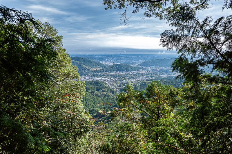 Japan-Tokyo-Hiking-Mitake-Hinodesan - View from shrine. I was in the way now, they were stopping their procession to wait for me to leave, so I did.
