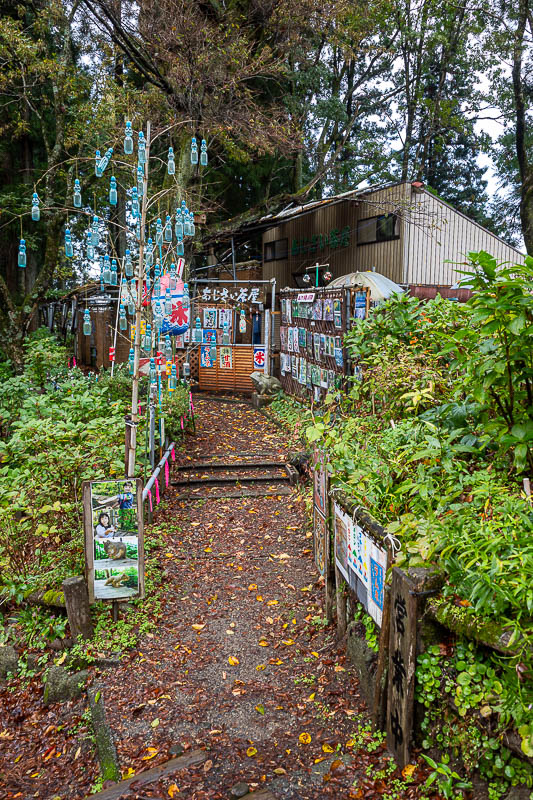 Japan-Niigata-Hiking-Bodaijiyama - At the last peak of the day I came to this crazy person cafe. No one around, thankfully. The owner has a lot of weird photos of herself or maybe some 