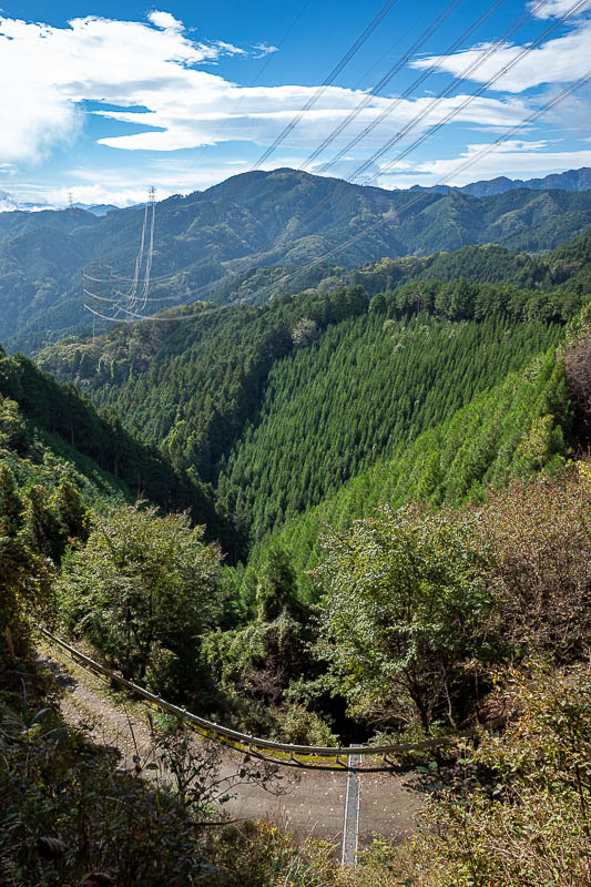 Japan-Tokyo-Hiking-Mitake-Hinodesan - This hike goes near an actual road. Although I think it is closed off to cars. If the typhoon had arrived, I would have run down the road.